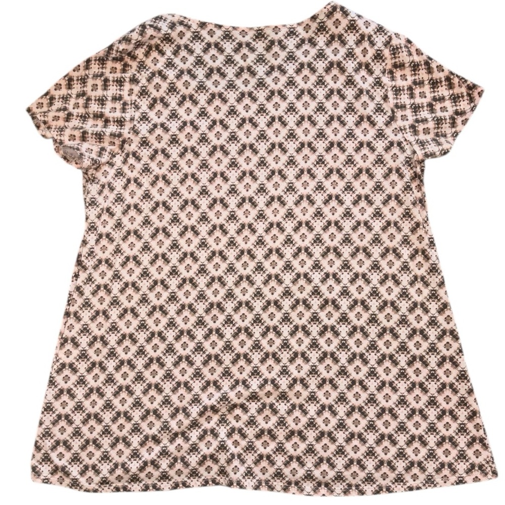 J.Jill PureJill Pink & Grey Geo Print Scoop Neck Tee – Women’s Size Large - Picture 3 of 7